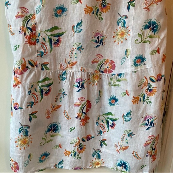 J Jill floral linen Sleeveless Button-Up Blouse - Picture 6 of 7